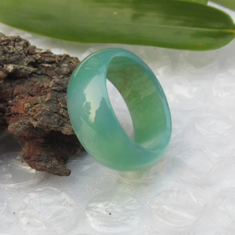 18 мм натуральный зеленый агат кольцо на палец нужны мужские и женские модели