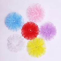 36pcs 6 5cm lace dress flower patch applique for girls hair accessoriesdiy kid patches for clothing craft sticker