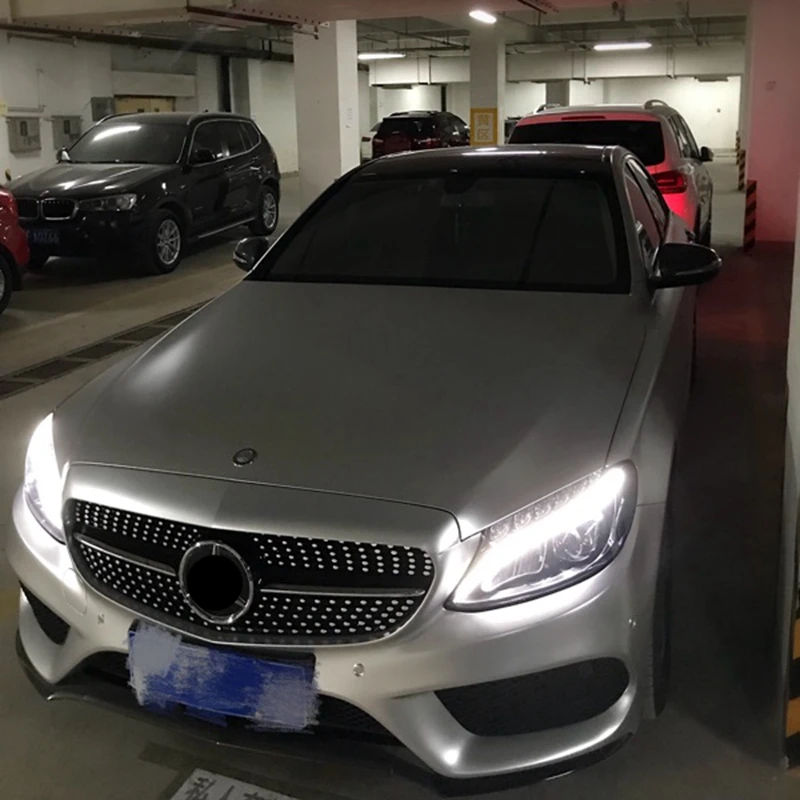 W205 Алмазный Стиль передняя сетка гоночный гриль решетка для Mercedes-Benz Новый c-класс