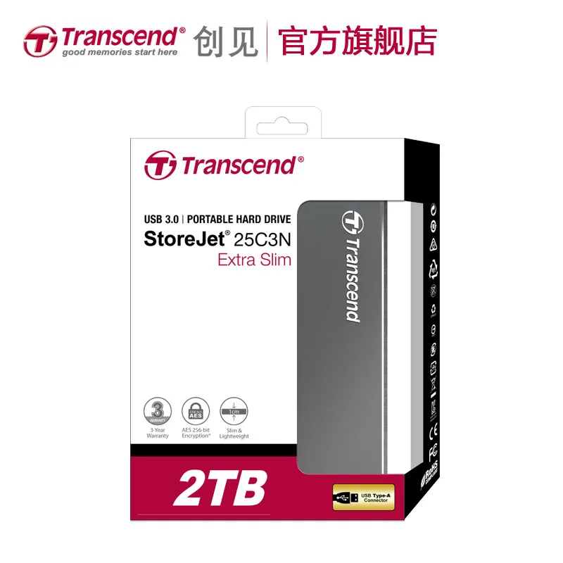 Transcend 25C3N USB 3.0 1 ТБ внешний жесткий диск 2 HDD 2000 ГБ Внешние запоминающие устройства