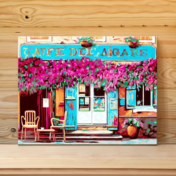 Модульная картина Caffe цифровая по номерам рисование обучение обучению масляной