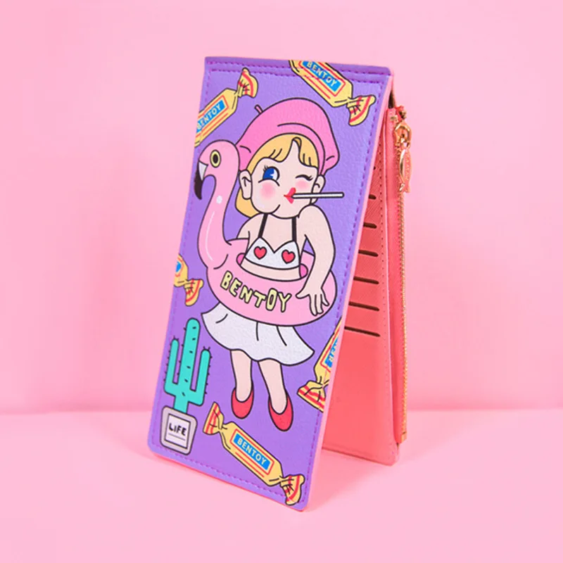 Милый мультфильм Kawaii держатель для карт Корея Универсальный длинный телефон