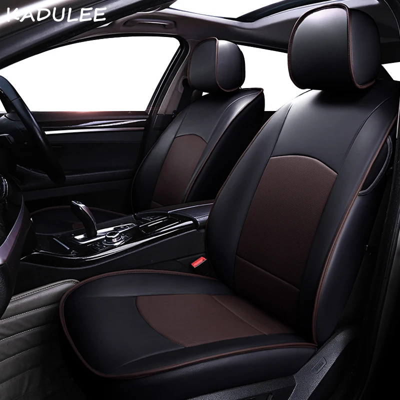 Чехол KADULEE из натуральной кожи для автомобильных сидений, набор для Volkswagen vw Caravelle sharan UP Variant, чехлы для автомобильных сидений