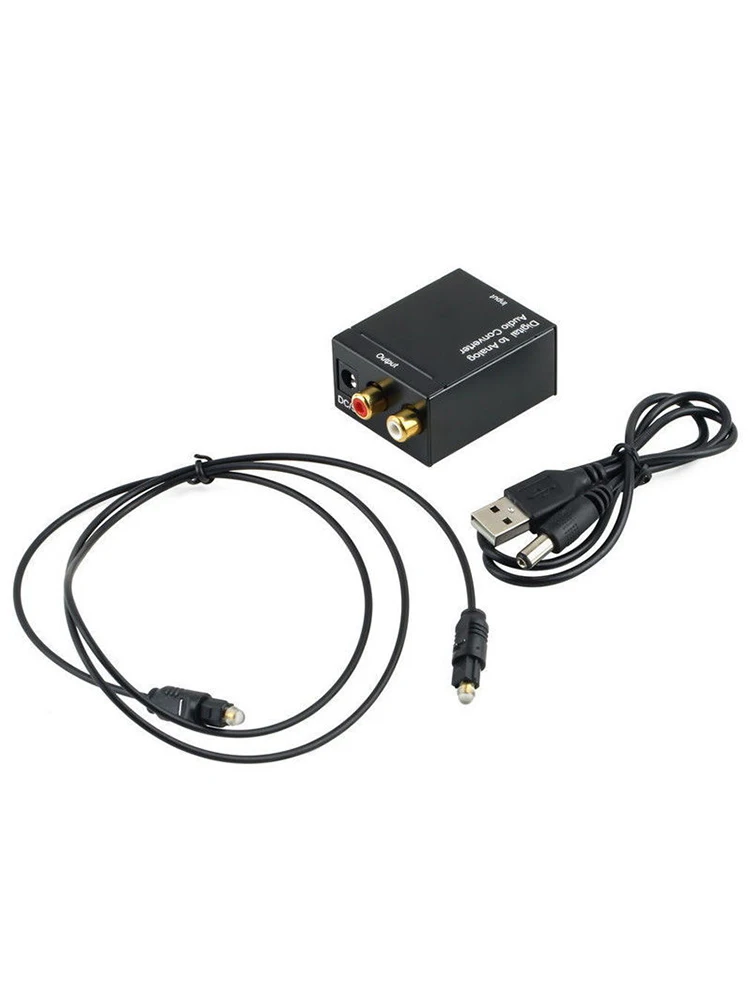 Цифровой оптический коаксиальный конвертер Toslink HD 1080P SPDIF Coax в аналоговый RCA аудио