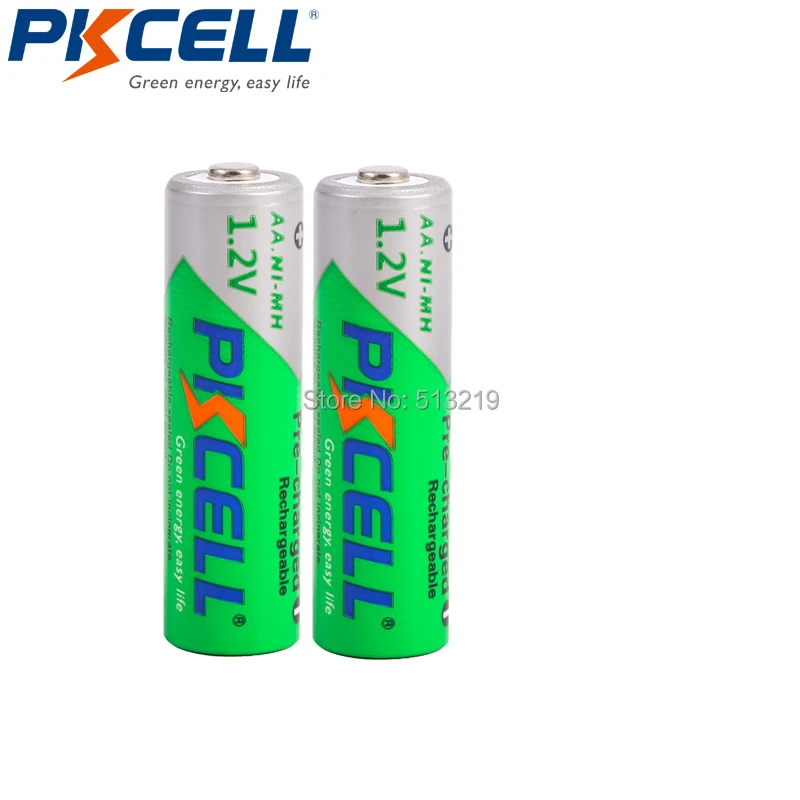 8 шт./2 карты PKCELL 1 2 V 2200MAH aa Аккумуляторная батарея Ni MH 2A аккумуляторная с низким