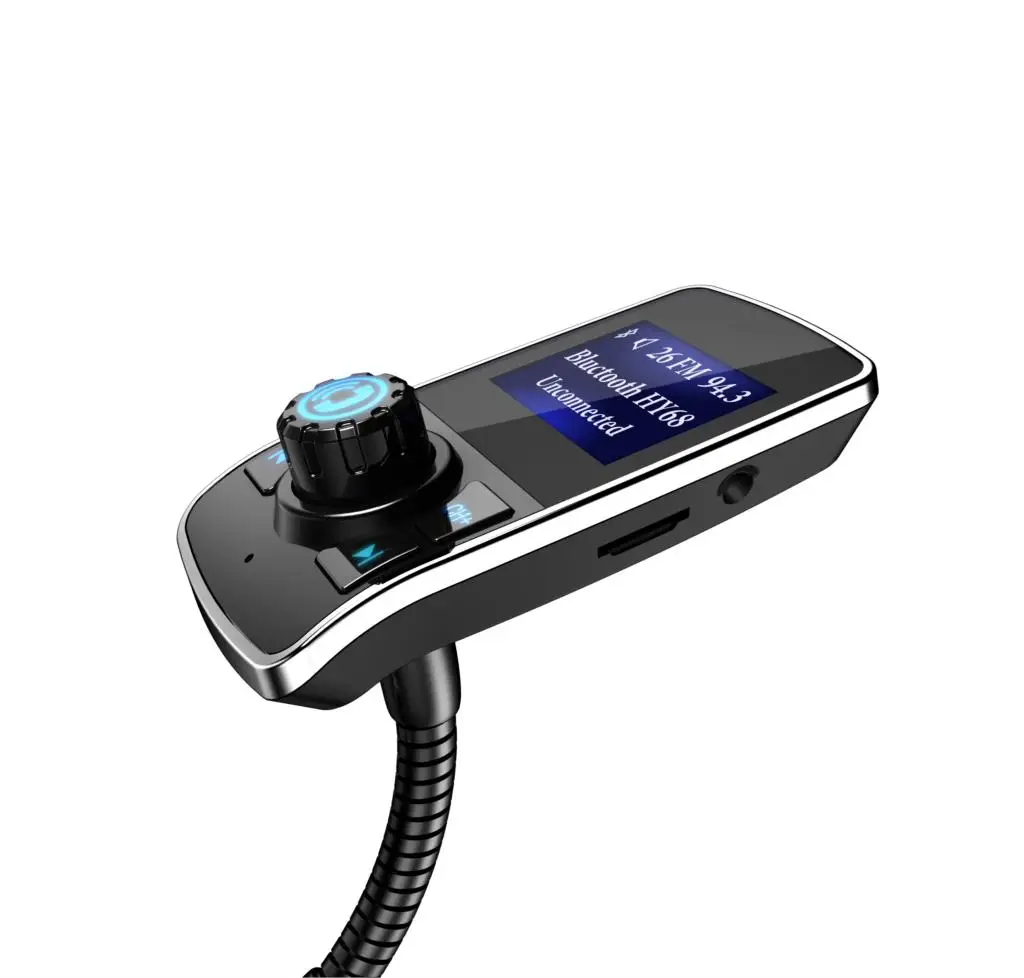 KORSEED 1,4 дюймов Автомобильный Bluetooth комплект fm-передатчик модулятор беспроводной аудио громкой связи Carkit MP3 плеер TF U диск AUX USB зарядное устройство