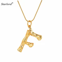 bamboo initial f letter necklace snake chain gold alphabet jewelry chunky big statement letter charm personalized gift p9079