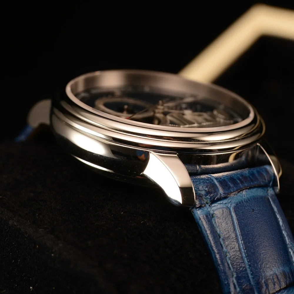Reef Tiger/RT Blue Tourbillon Automatic Watch Luxury Fashion Watch for Women Men Unisex Watches New Clock Reloj RGA1739 enlarge