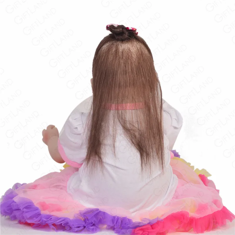 Reborn Baby Doll Bb мини кукла для малышей с радужной юбкой маленькая девочка большими