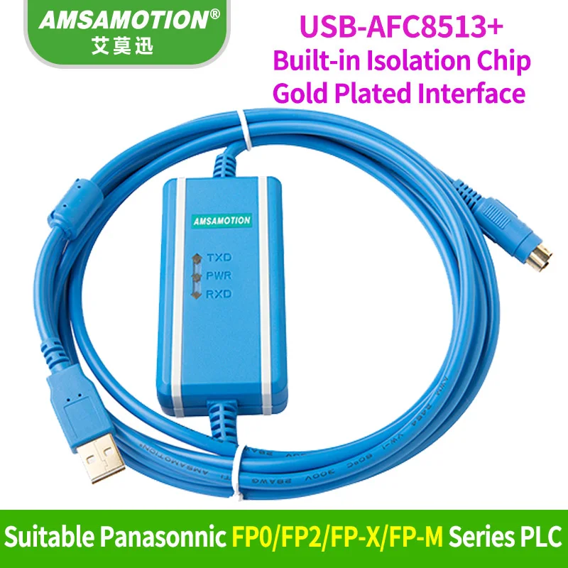 Isolated Version Обновленная версия USB-AFC8513 кабель совместимый Panasonic FP0 FP2 FP-X серии PLC Кабель для программирования USB-AFC8503 USB AFC8513 - Цвет: Isolated Version