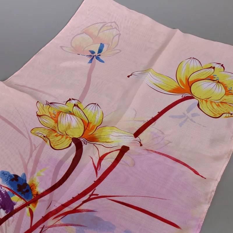 Весна и осень новые высококачественные модные женские шарфы шифоновые с