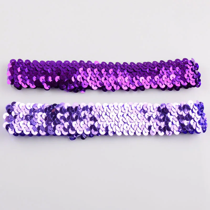 16 шт./Лот цветов модные блестящие эластичные повязки на голову с блестками для