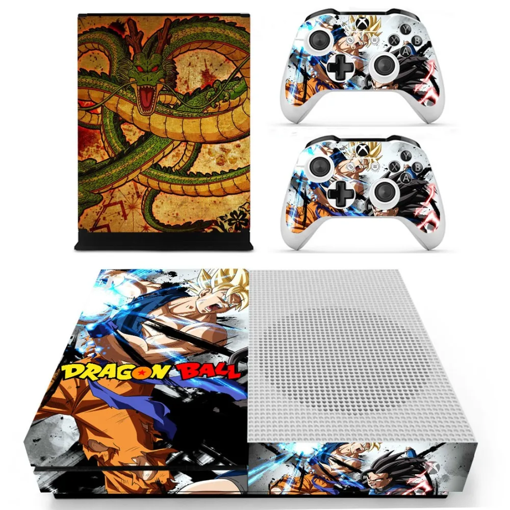 Наклейка Dragon Ball Z Super Skin для консоли Xbox One S и контроллеров тонкий виниловый стикер