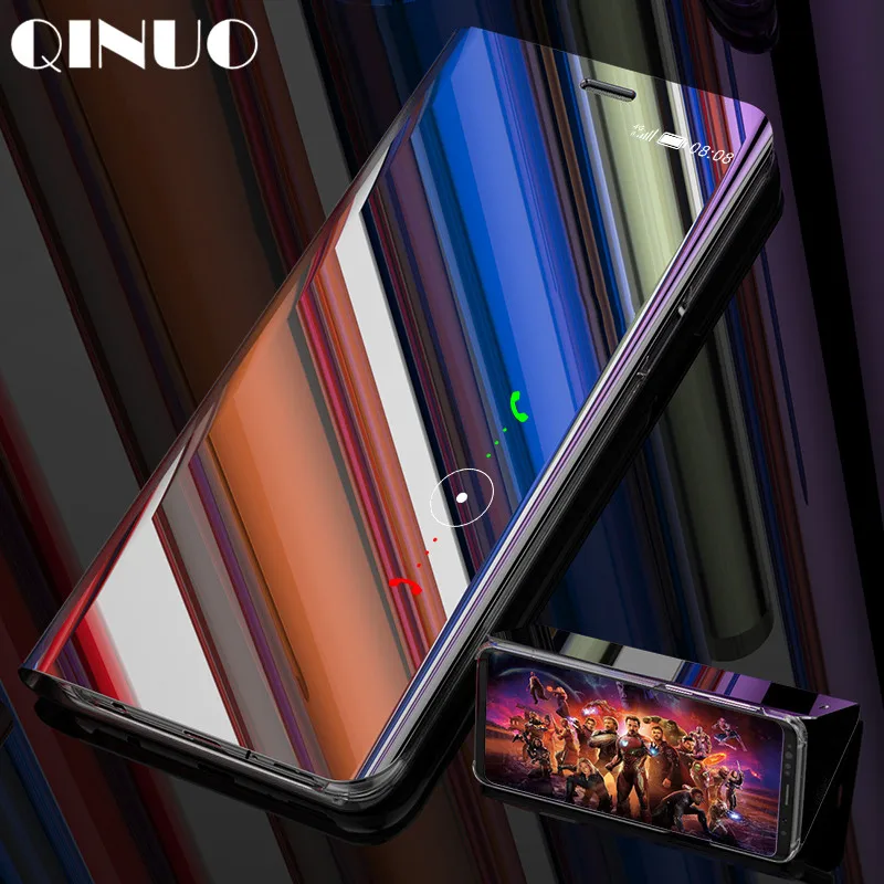 QINUO Smart view Mirror Case For Samsung J3 J510 J710 J2 J7 Pro NXT Core Leather case G530 J5 Prime ON 5 7 |
