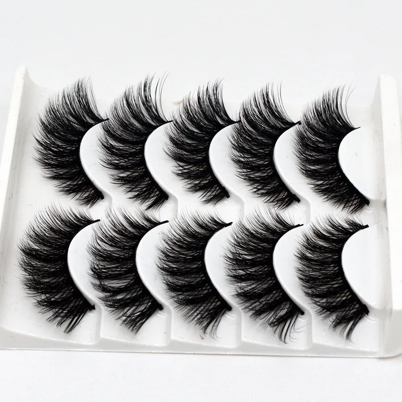 

5Pairs Handmade 3D False Eyelashes Natural/Thick Long Eye Lashes Wispy Makeup Beauty Extension Tools 2019 New