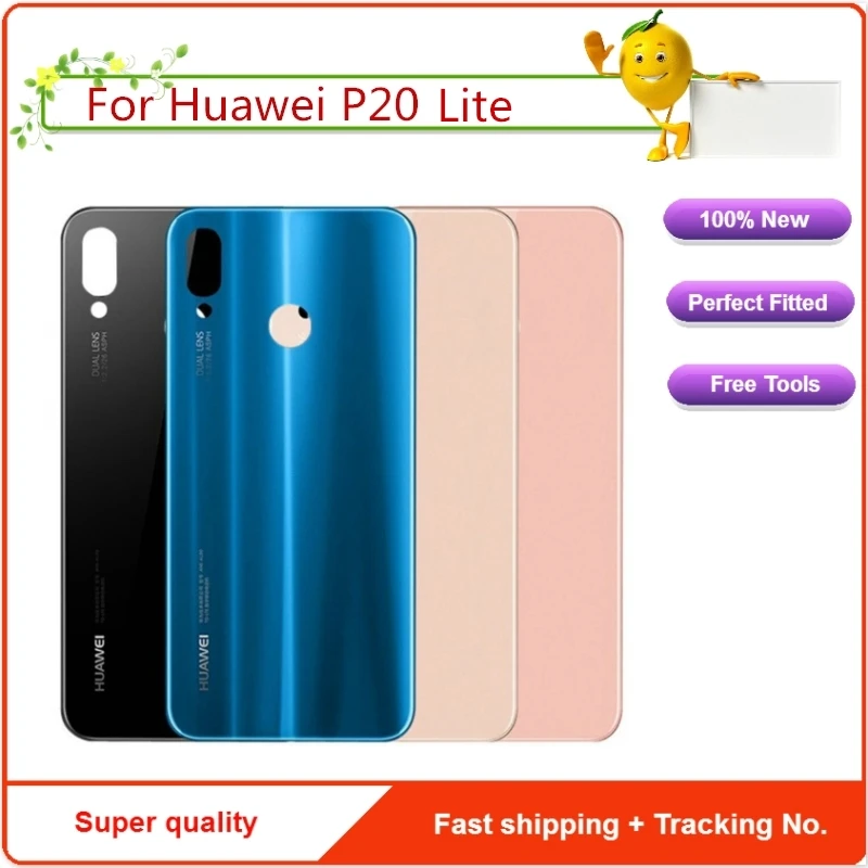 Huawei P20 Lite Задняя крышка батареи стеклянная крышка с объективом для камеры huawei P20 Lite крышка батареи Nova 3e задняя дверь корпус панель