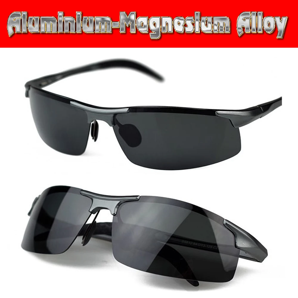 

Aluminium titanium magnesium alloy battle field style polarized UV400 UV100% mens sunglasses