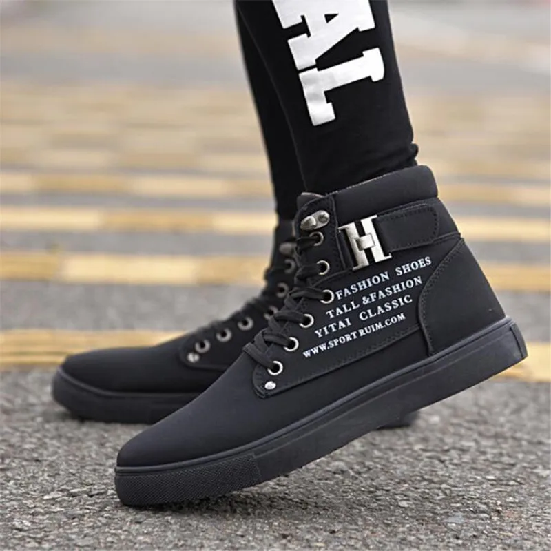 Кроссовки мужские высокие Повседневная модная холщовая обувь в стиле ретро 38-46