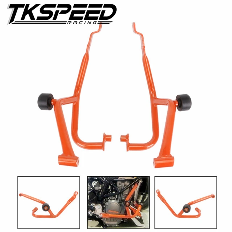 Для KTM DUKE 390 2013 2014 2015 2016 защита двигателя мотоцикла от краш бар оранжевый DUKE390