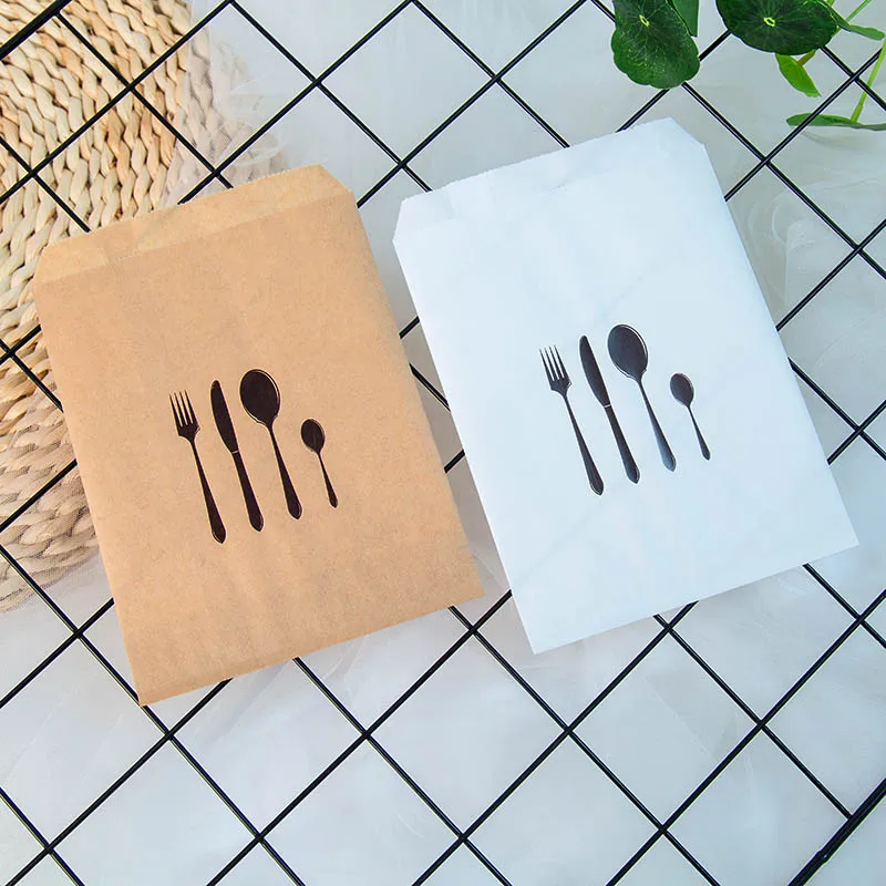 25 шт. персонализированных вилочных ножей ложек сувенирных пакетов в черном цвете