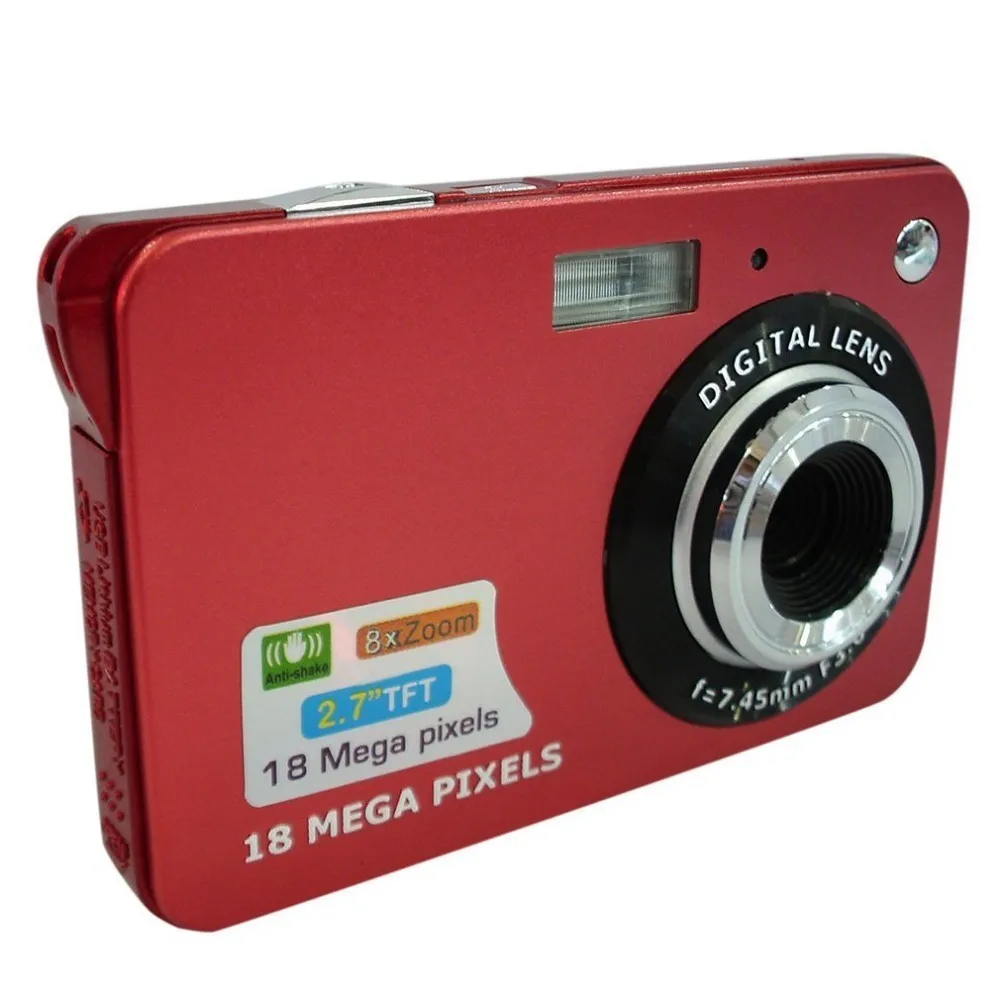 Red DC530 2,7 ''TFT lcd HD 720P 18MP цифровая видеокамера с 8-кратным цифровым зумом анти-встряхивание 5MP CMOS сенсор - Цвет: Red