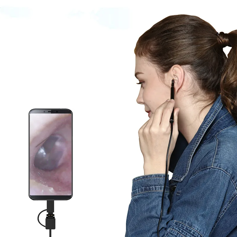USB ушной инструмент для чистки эндоскопа HD Ушная ложка Earpick с мини-камерой ручка для чистки ушей уход за воском для Android Micro USB PC