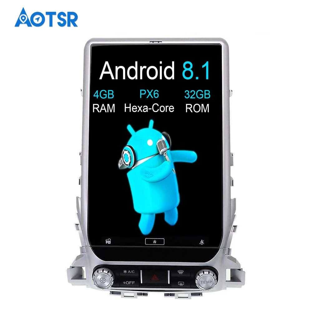 Aotsr Android 8 1 вертикальный экран 13 6 дюйма Автомобильный без DVD плеера GPS навигация