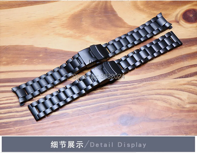 Ремешок из нержавеющей стали с glidelock пряжкой для Casio Seiko citizen мужской ремешок для часов 18 20 22 24 мм