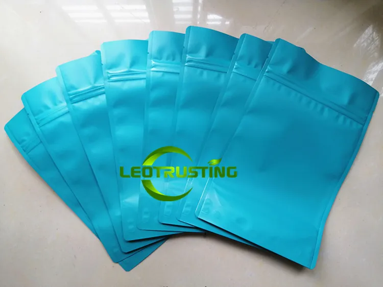 Leotrusting 50 шт./упак. стоьте вверх из матового алюминия Фольга Ziplock мешок красочные дой-Пак Кофе Чай упаковка мешок eco-friendly мешок подарка