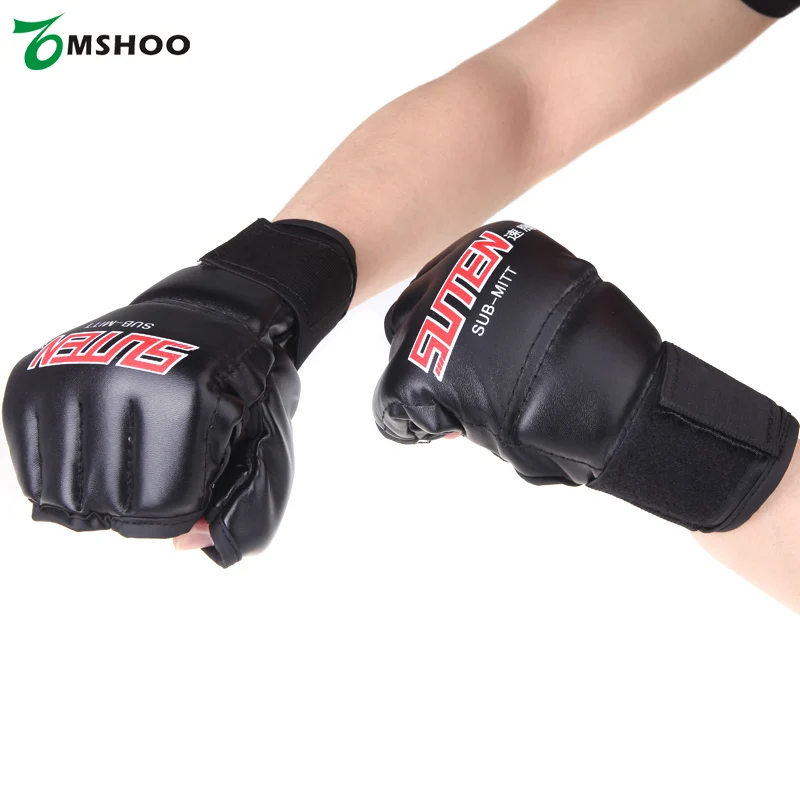 Перчатки из ПУ кожи MMA Muay Thai тренировочные Боксерские перчатки для взрослых