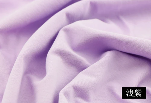 Light purple 40S хлопок стрейч трикотажная махровая ткань летний свитер футболка толстовка ткань - Цвет: Light purple
