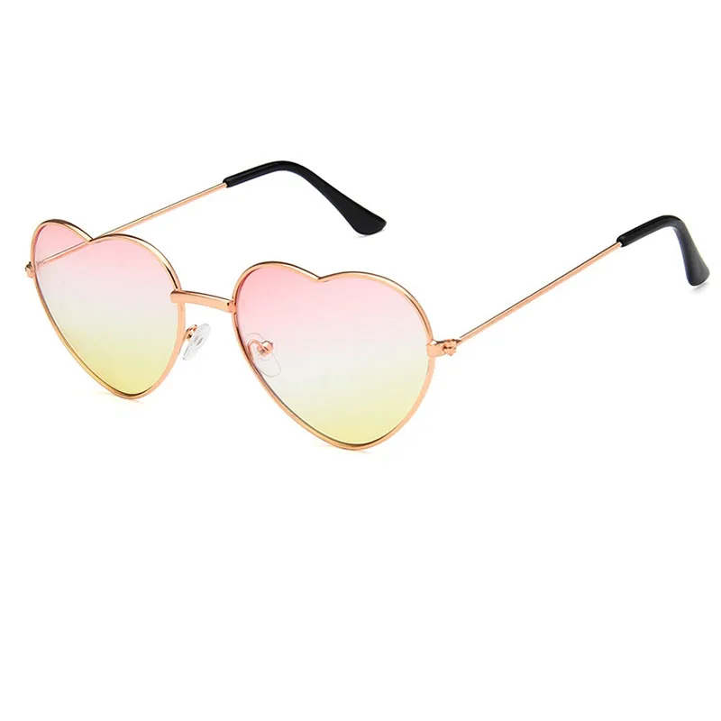 Женские винтажные солнцезащитные очки в форме сердца градиент цвета конфеты