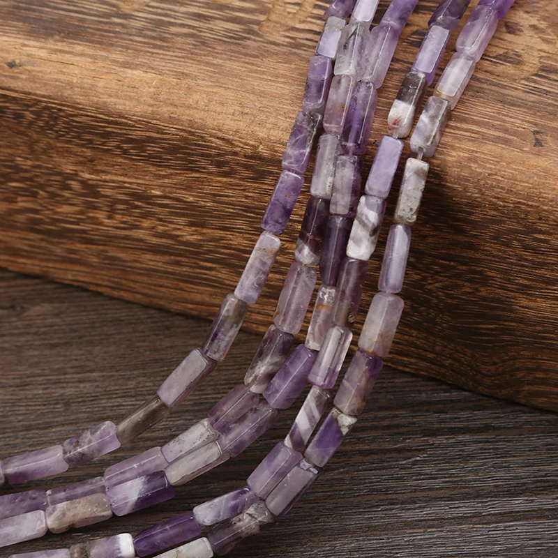 Cuboid Stone 4*13mm Natural Tiger eye Stone Serpentine Jaspers Square Tube Agalmatolite Loose Beads Sea Sediment