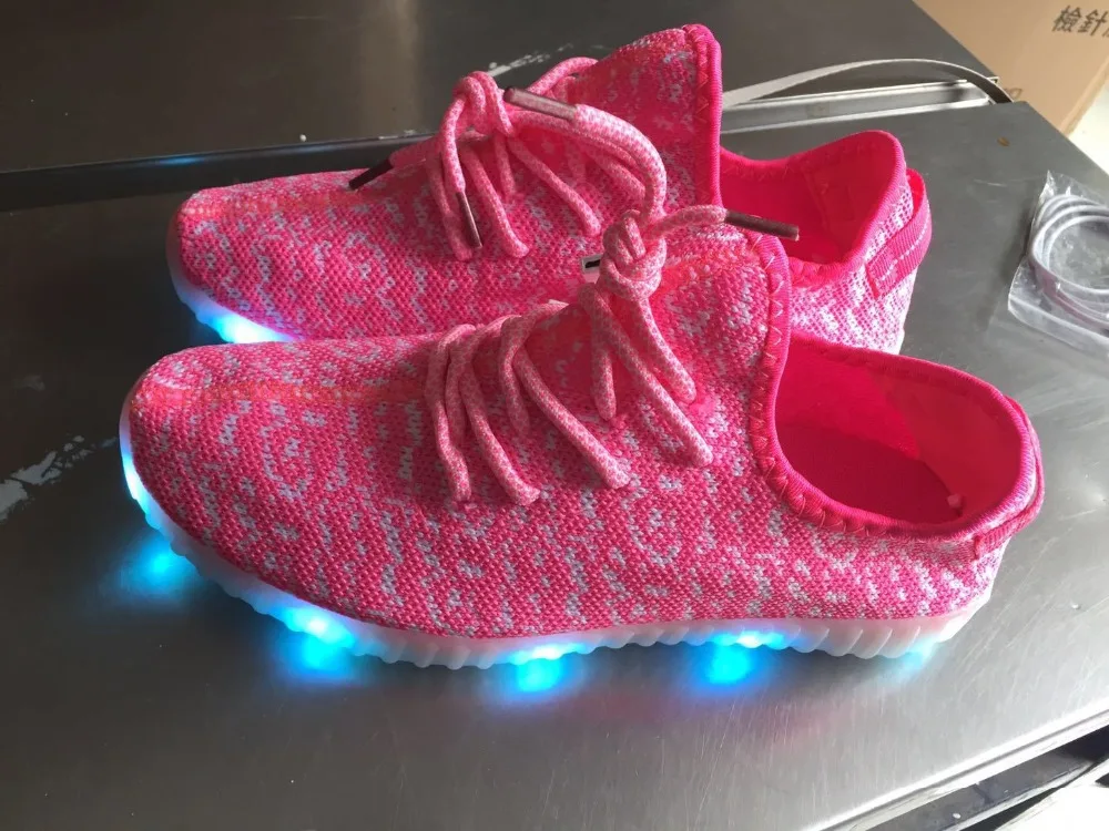 Новые летние светодиодные оптоволоконные туфли для мужчин и женщин, светящиеся кроссовки с USB зарядкой, мужская обувь с подсветкой, спортивная обувь, Размеры 35-46