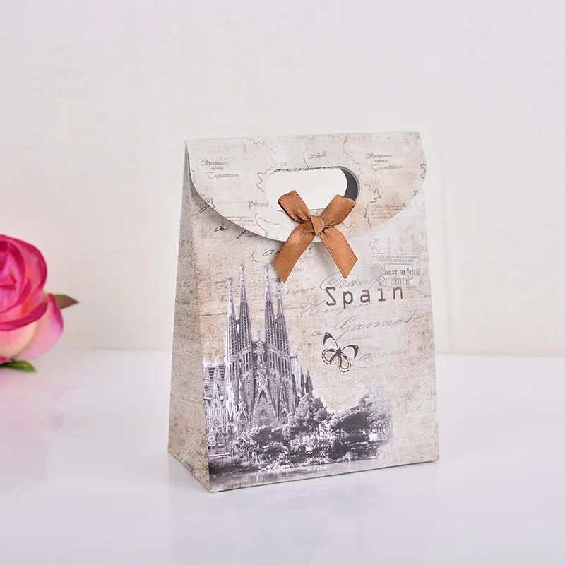 5 шт./лот Лондон Париж Пизанская башня Испания подарочный бумажный пакет на новый