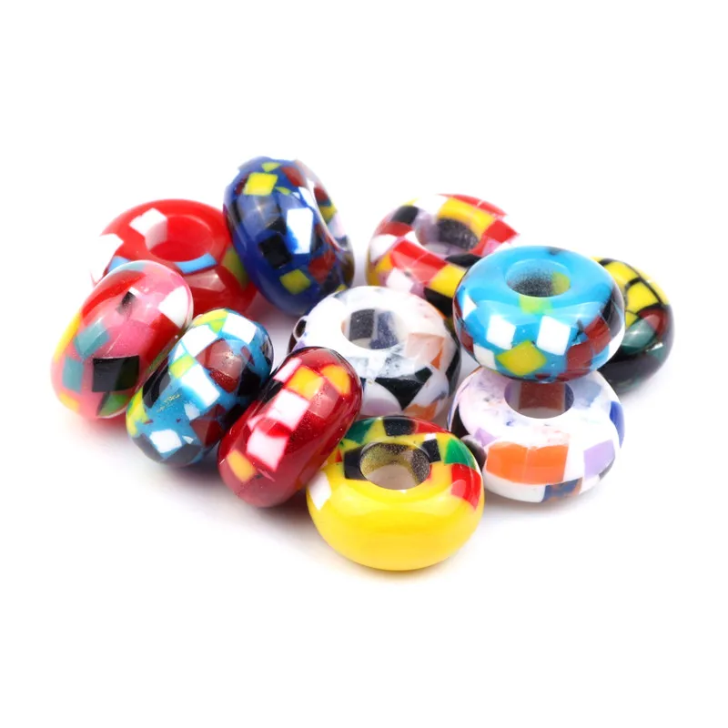 10 шт./лот смешанные Европейские Бусины подвески полимерные бусины с большим