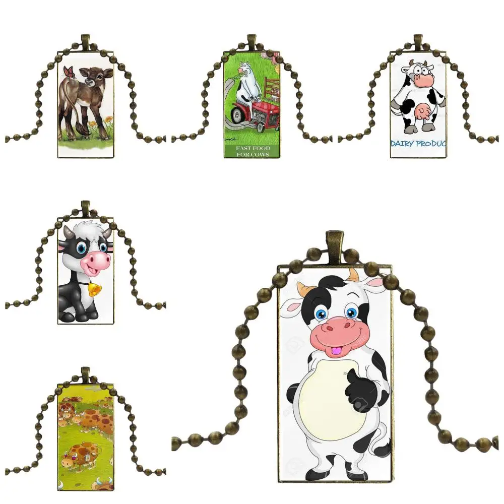 Забавная подвеска с изображением животных из коровьего стекла Галактики