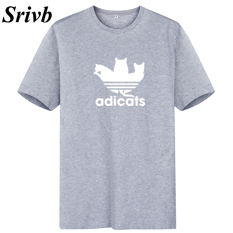 Srivb Adicats Летняя женская футболка Топы Camiseta Mujer плюс Размер Хлопковая футболка женская забавная футболка с принтом Kawaii