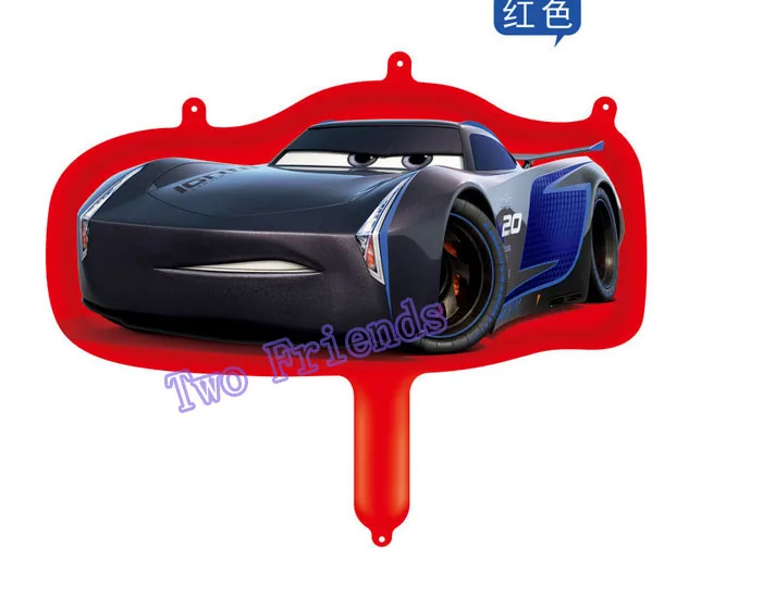 10pcs black red 10 шт. фольгированные шары в виде мини Маккуина для автомобиля, воздушный шар Диснея для детского душа, Гоночная машина для мальчиков, украшения для дня рождения, детские игрушки - Цвет: 10pcs black red