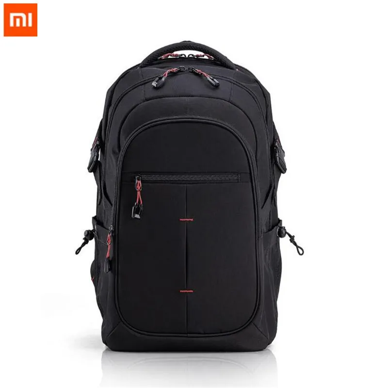 Черный Xiaomi UREVO 25L Большой Вместительный мужской рюкзак, Мужская 15 дюймовая сумка для компьютера, водонепроницаемая дорожная сумка, многофункциональный рюкзак, сумка - Цвет: Черный