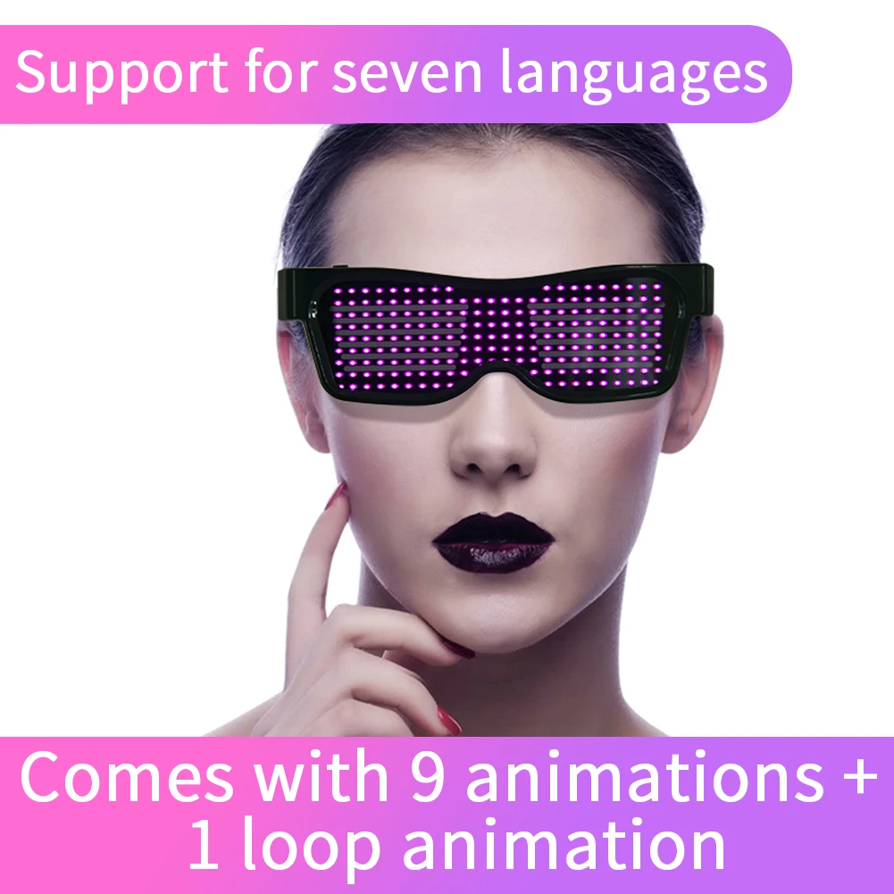 Новая быстрая вспышка Волшебные Bluetooth светодиодные очки для вечеринок