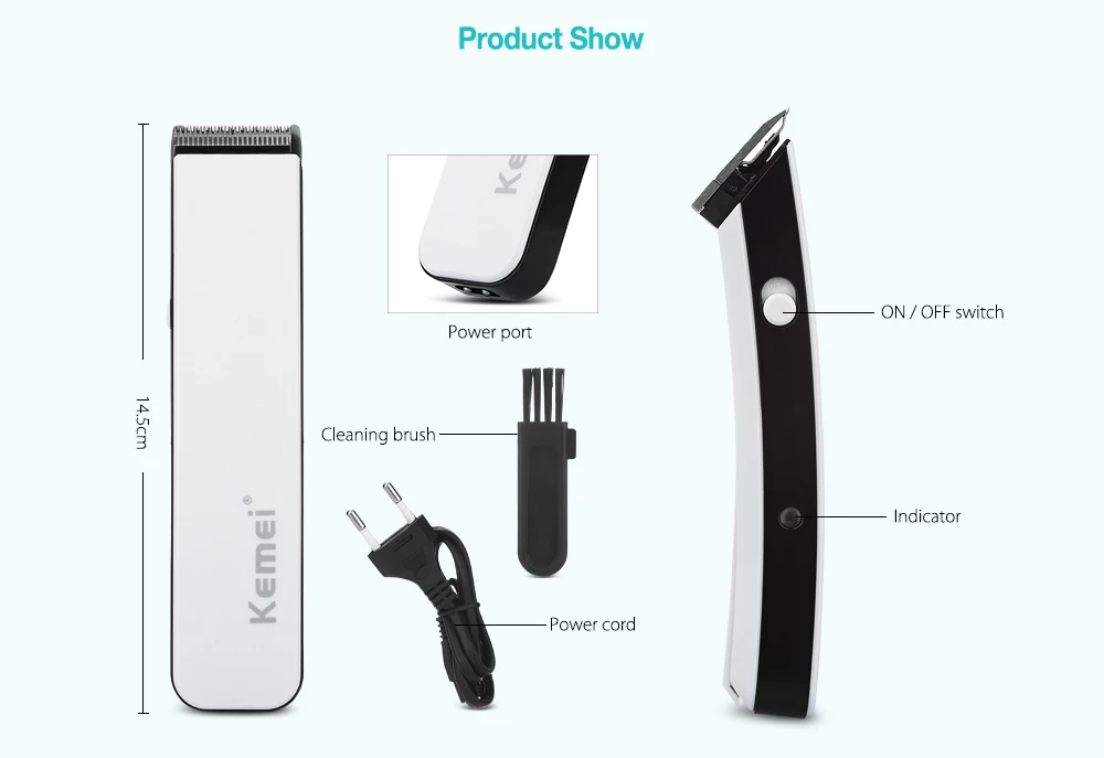 

Kemei KM - 3590 5 in 1 Nose Beard Hair Trimmer Clipper