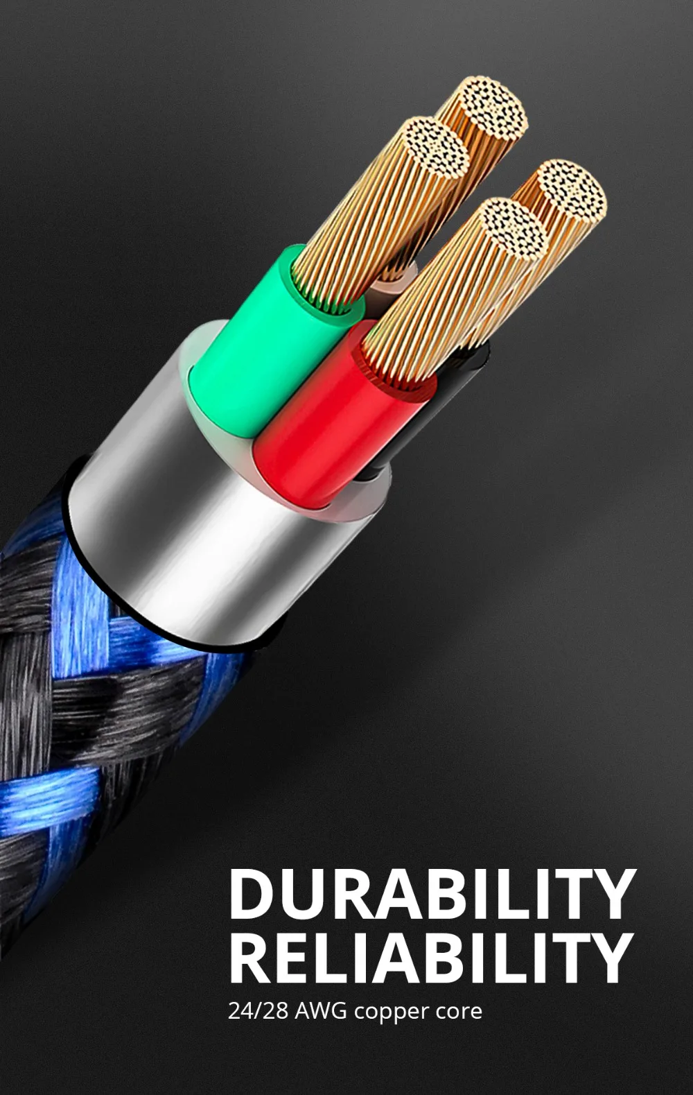 Магнитный usb-кабель FONKEN Micro usb type-C, магнитный кабель для телефона, светодиодный кабель для быстрой зарядки, мини USB C, зарядный шнур для мобильного телефона