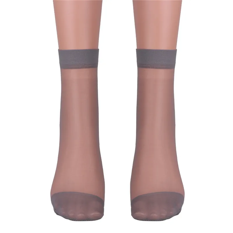 Тонкие шелковые носки прозрачные длиной до щиколотки эластичные 3 пар/лот|Носки