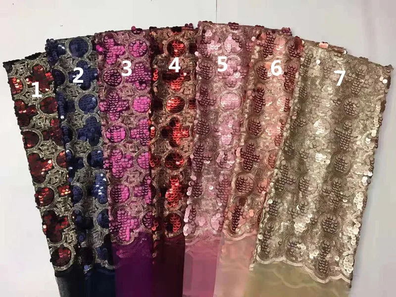 

special Tulle lace Fabric with sequins ZH-101431 Nigerian French Lace Fabric