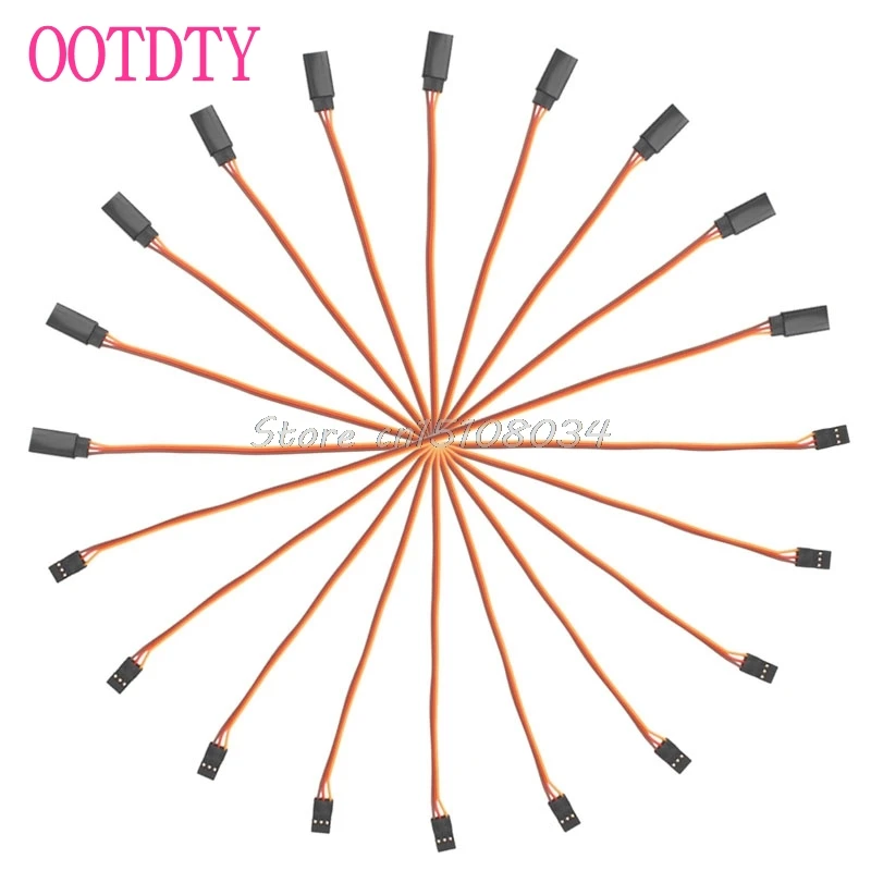 10Pcs 300mm Servo Extension Lead Wire Cable For RC Futaba JR Male to Female 30cm G08 Whosale&DropShip|Сетевые шнуры и
