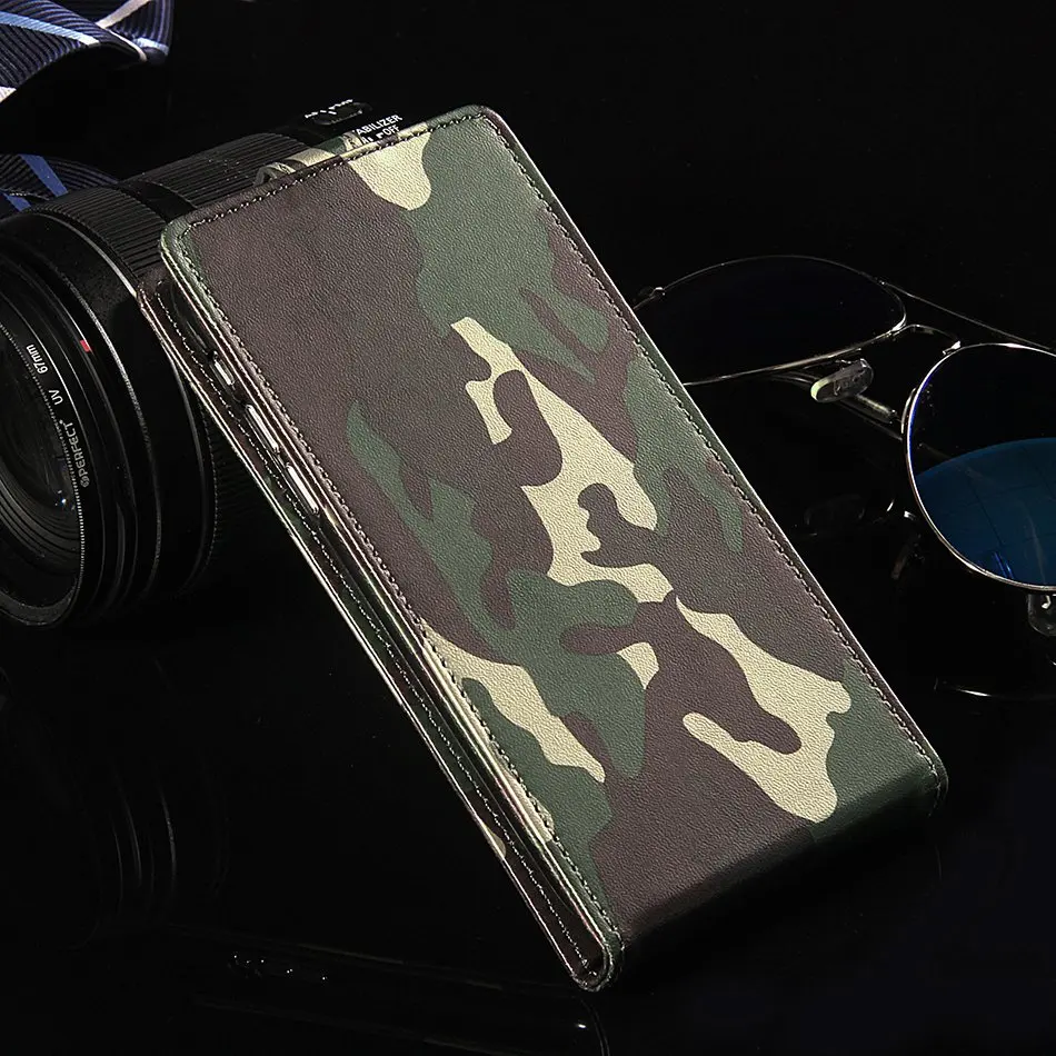 Для HOMTOM HT10 Чехол камуфляж Вертикальный флип чехол из искусственной кожи для HT3 HT5