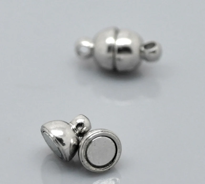 DoreenBeads 1 компл. магнитные застежки серебристого цвета 12x6 мм (4/8 дюйма x2/8 дюймов) |