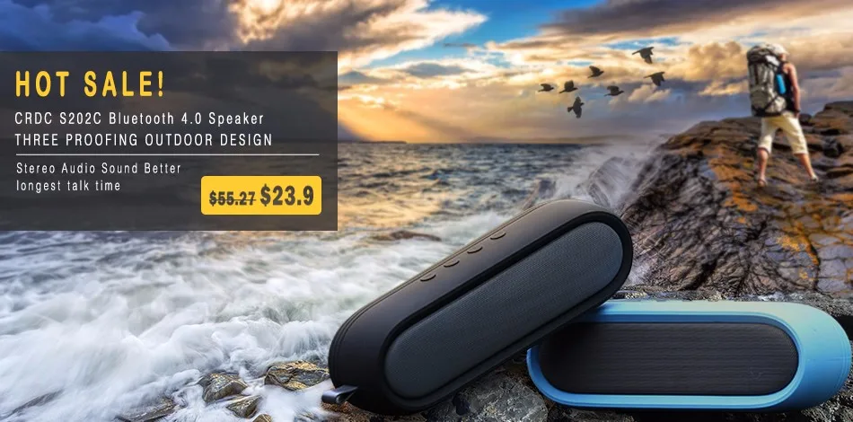 CRDC4.0 портативный беспроводный водонепроницаемый Bluetooth колонки Стерео HI-FI Звуковые ораторов с усиленными басами двойной 5 Вт драйверы 30ч длинные продолжель