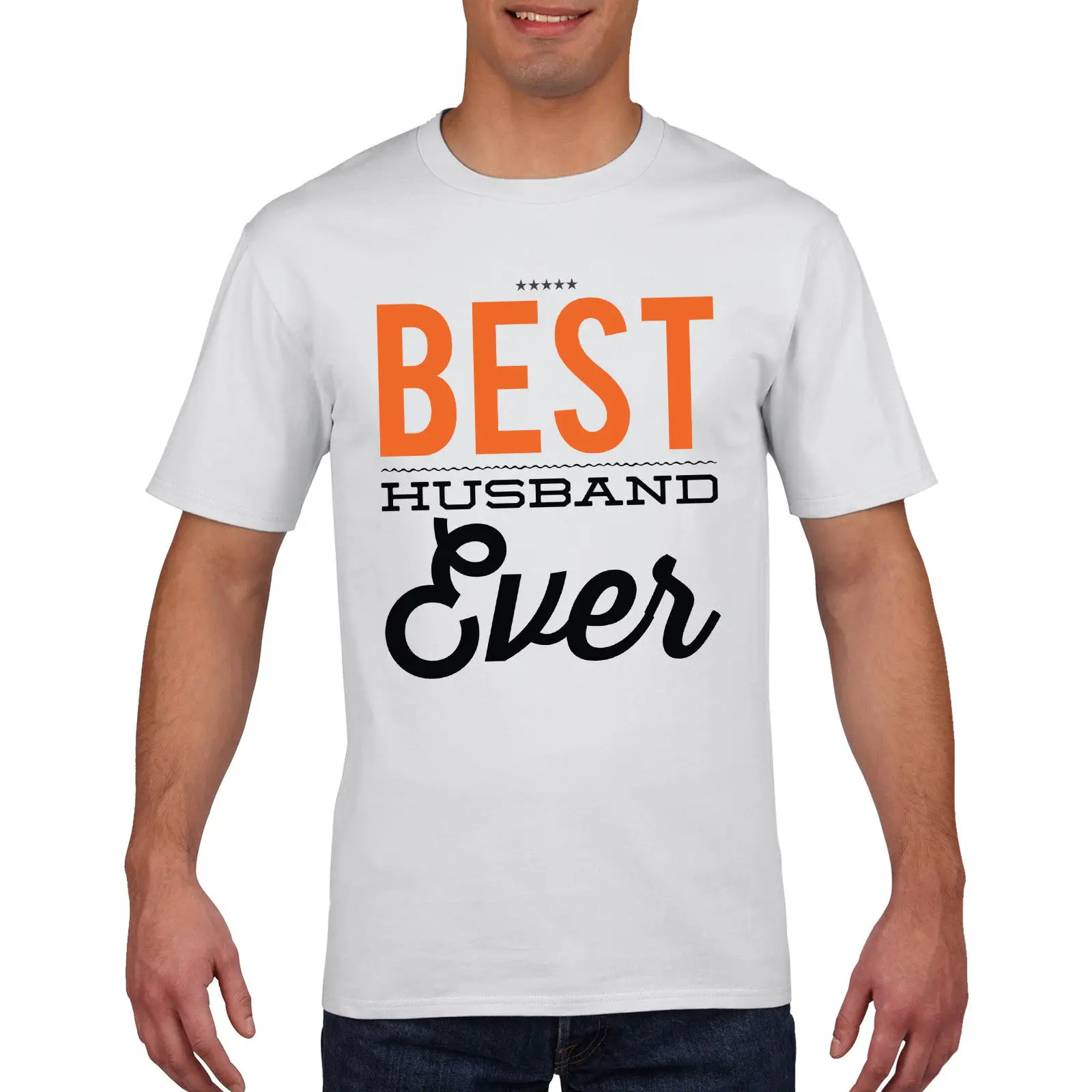 Лучшая мужская забавная Свадебная футболка Мужская белый топ для медового